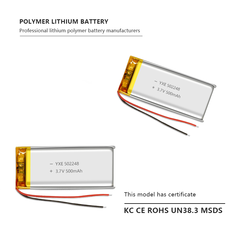 3.7 V Li-ion Battery 502248-500mah